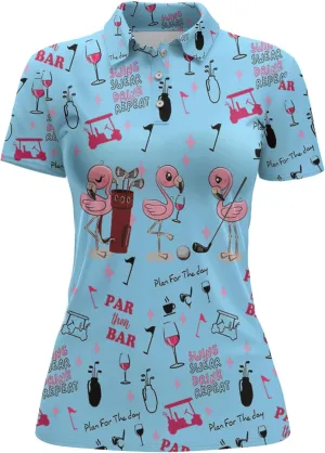 Womens Golf Shirt Funny Polo Shirts for Women Crazy Golf Outfit, Small, Aop-wpol-64653