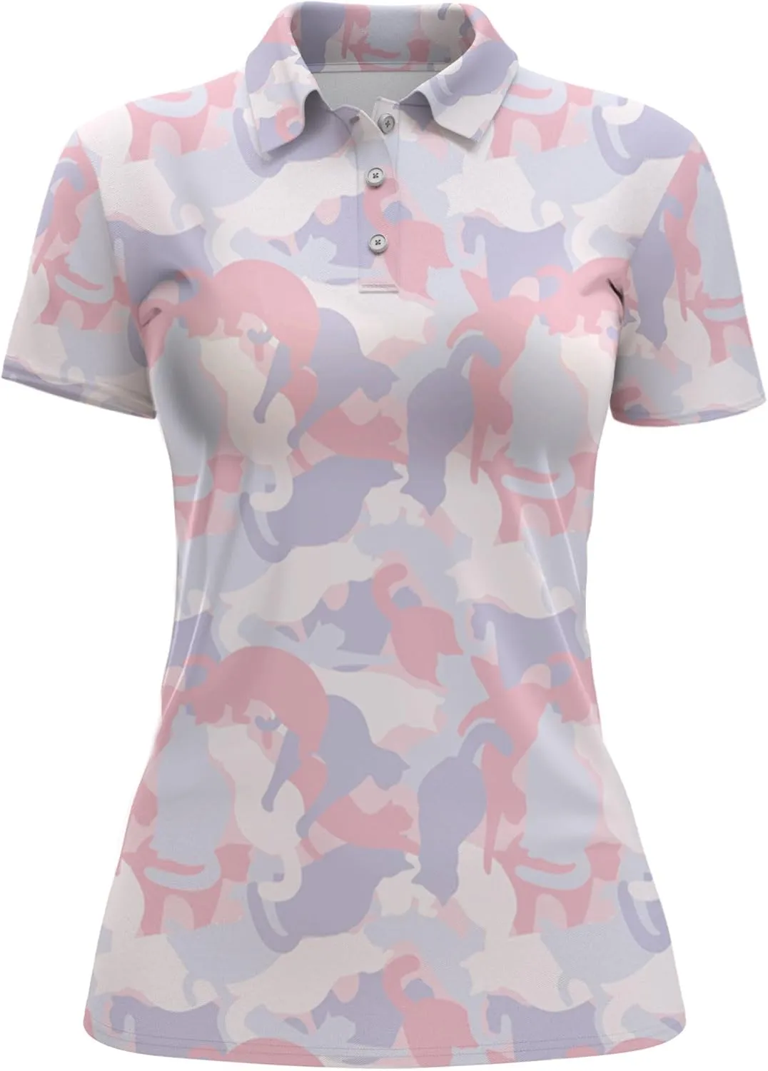 Womens Golf Shirt Funny Polo Shirts for Women Crazy Golf Outfit, Small, Aop-wpol-64653