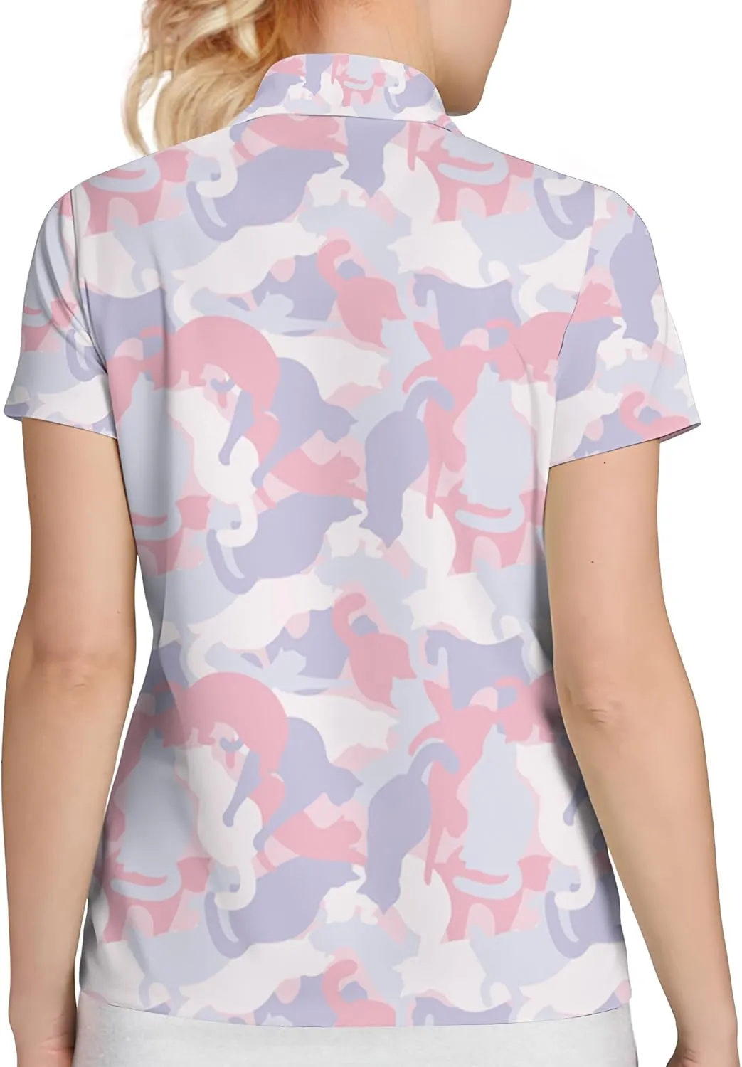 Womens Golf Shirt Funny Polo Shirts for Women Crazy Golf Outfit, Small, Aop-wpol-64653