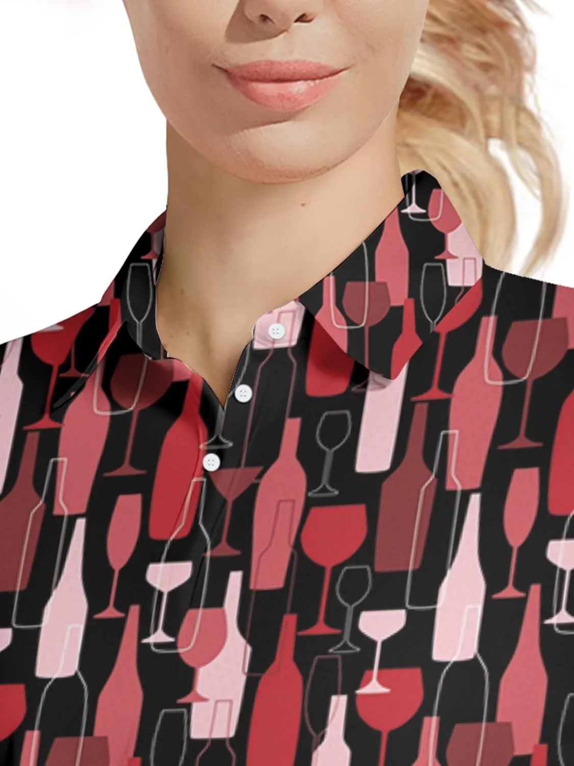 Womens Golf Shirt Funny Polo Shirts for Women Golf Outfit Crazy Gifts