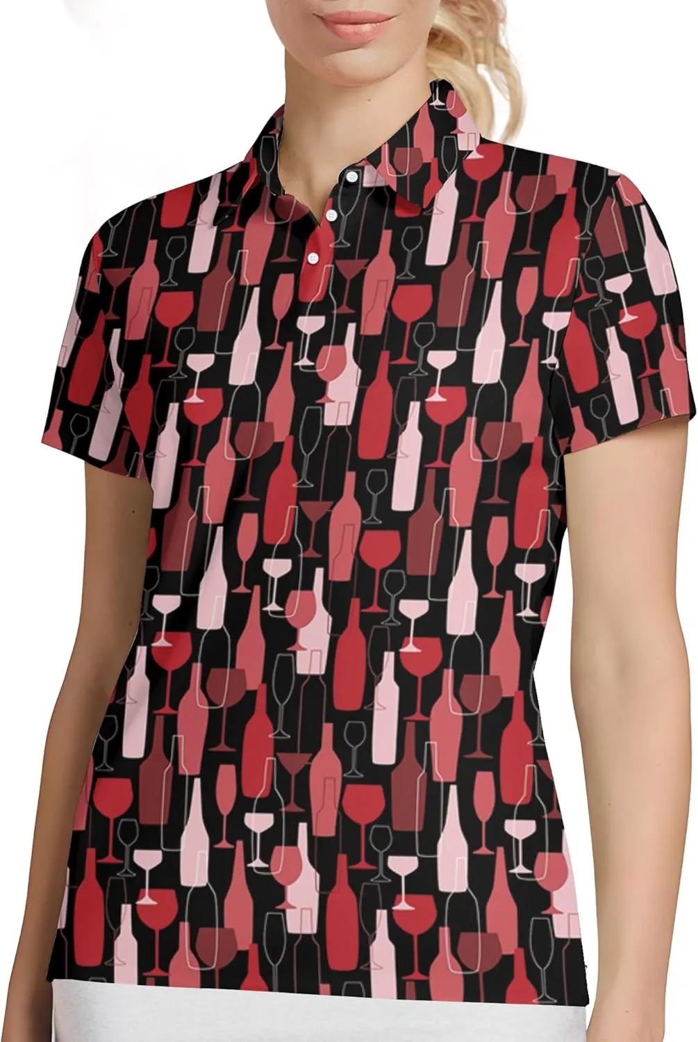 Womens Golf Shirt Funny Polo Shirts for Women Golf Outfit Crazy Gifts
