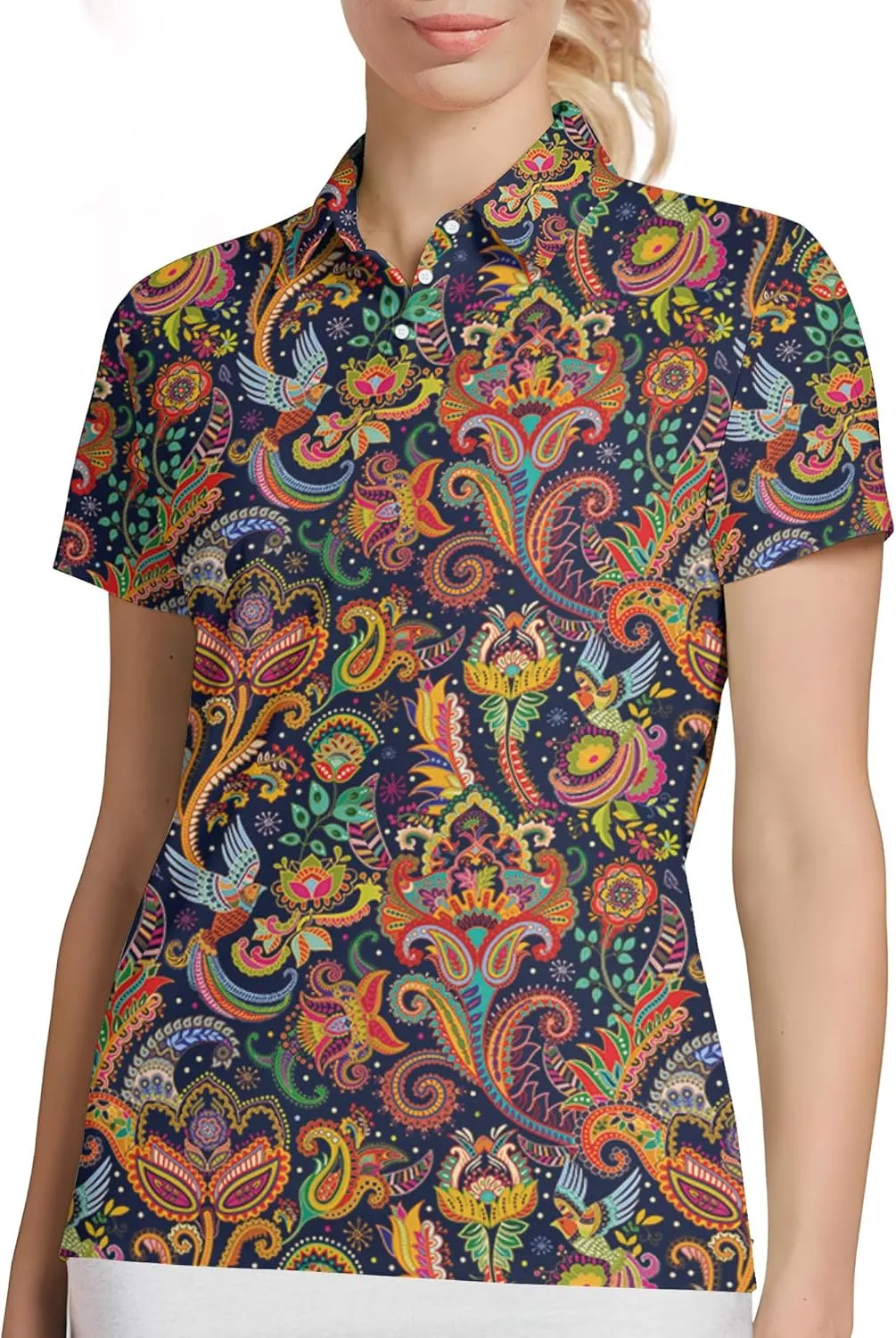 Womens Golf Shirt Funny Polo Shirts for Women Golf Outfit Crazy Gifts