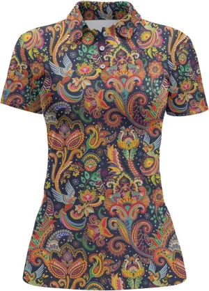 Womens Golf Shirt Funny Polo Shirts for Women Golf Outfit Crazy Gifts