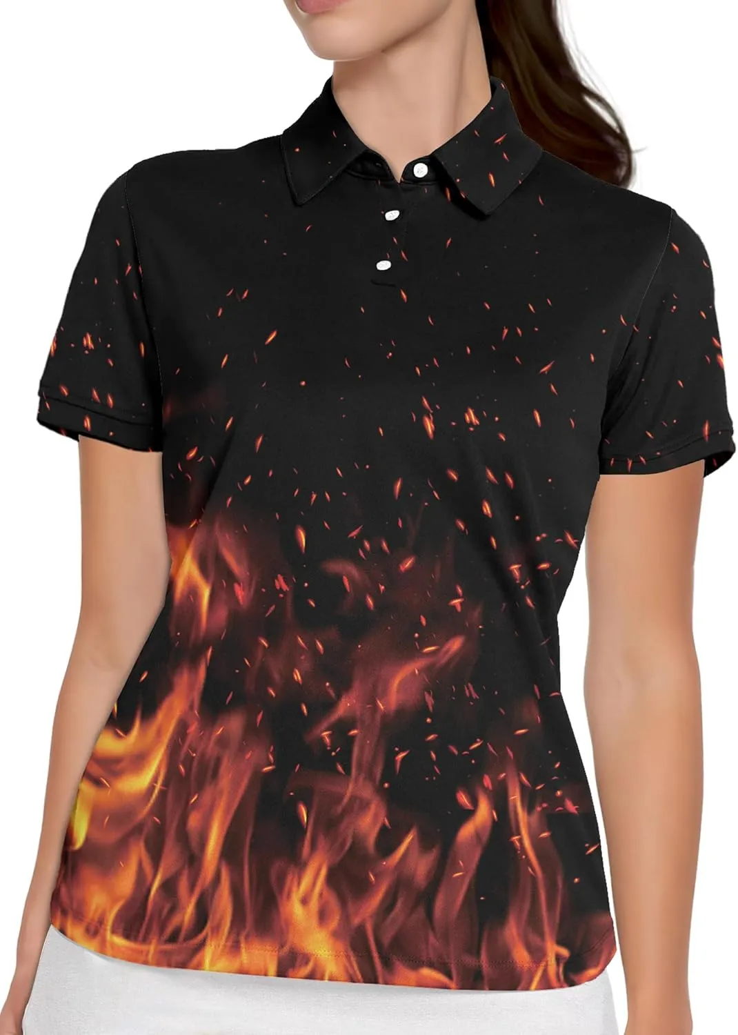 Womens Golf Shirt Funny Polo Shirts for Women Short Sleeve Golf Outfit