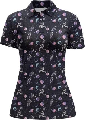 Womens Golf Shirt Funny Polo Shirts for Women Short Sleeve Golf Outfit