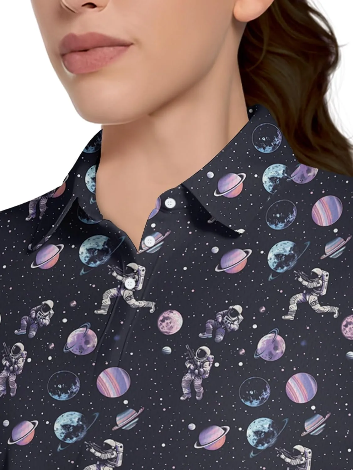 Womens Golf Shirt Funny Polo Shirts for Women Short Sleeve Golf Outfit