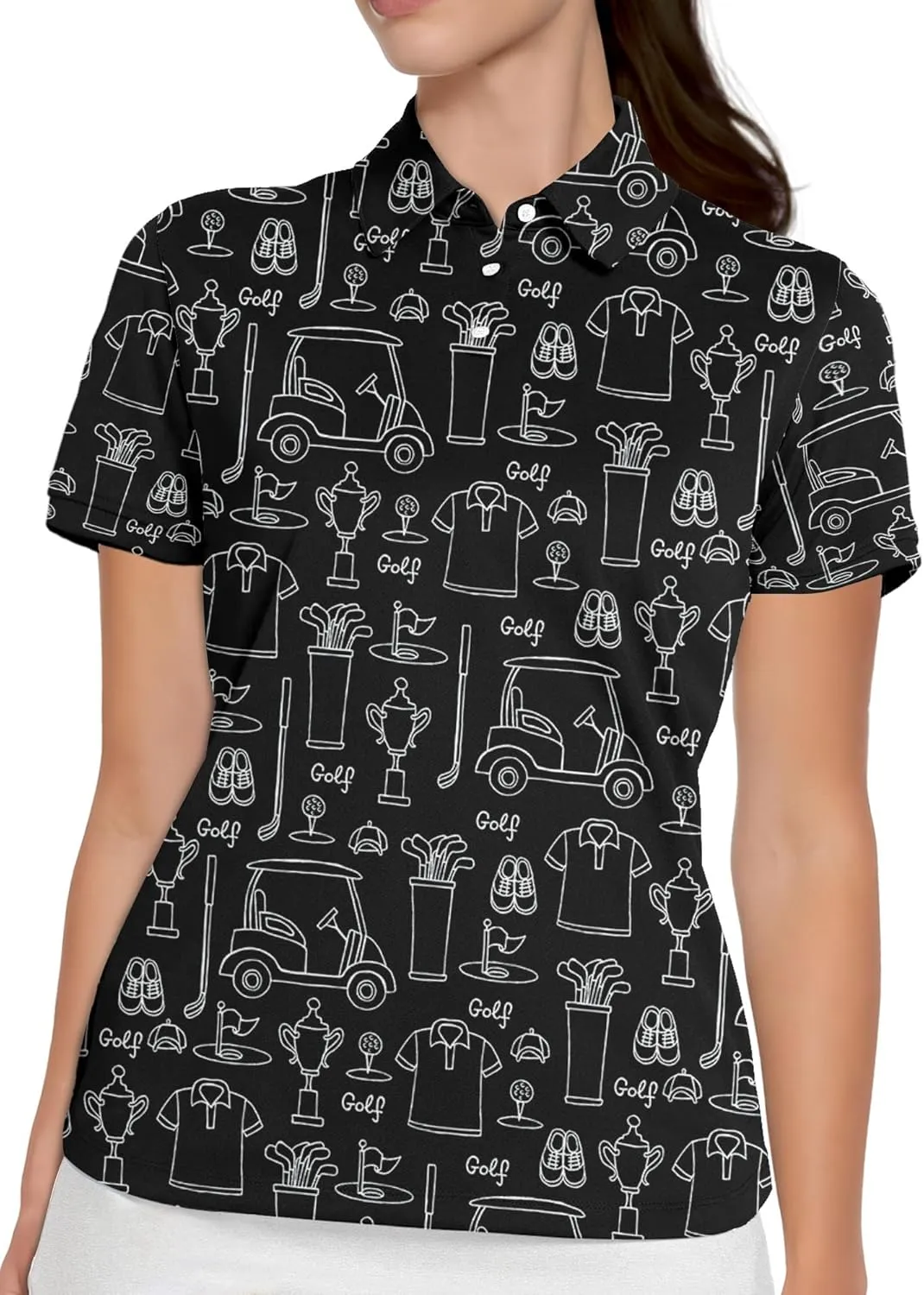Womens Golf Shirt Polo Shirts for Women Golf Outfit Funny Gifts
