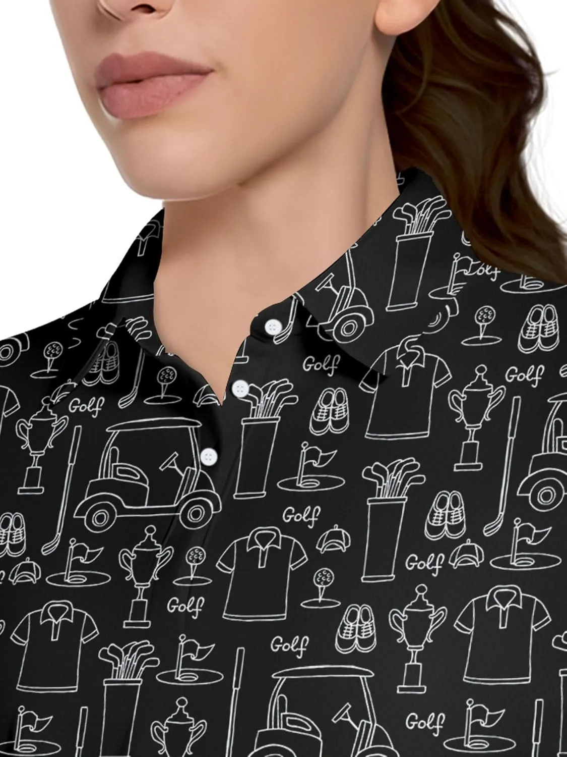 Womens Golf Shirt Polo Shirts for Women Golf Outfit Funny Gifts