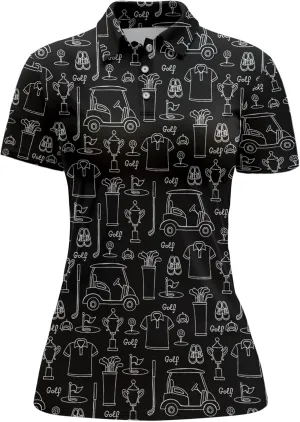 Womens Golf Shirt Polo Shirts for Women Golf Outfit Funny Gifts