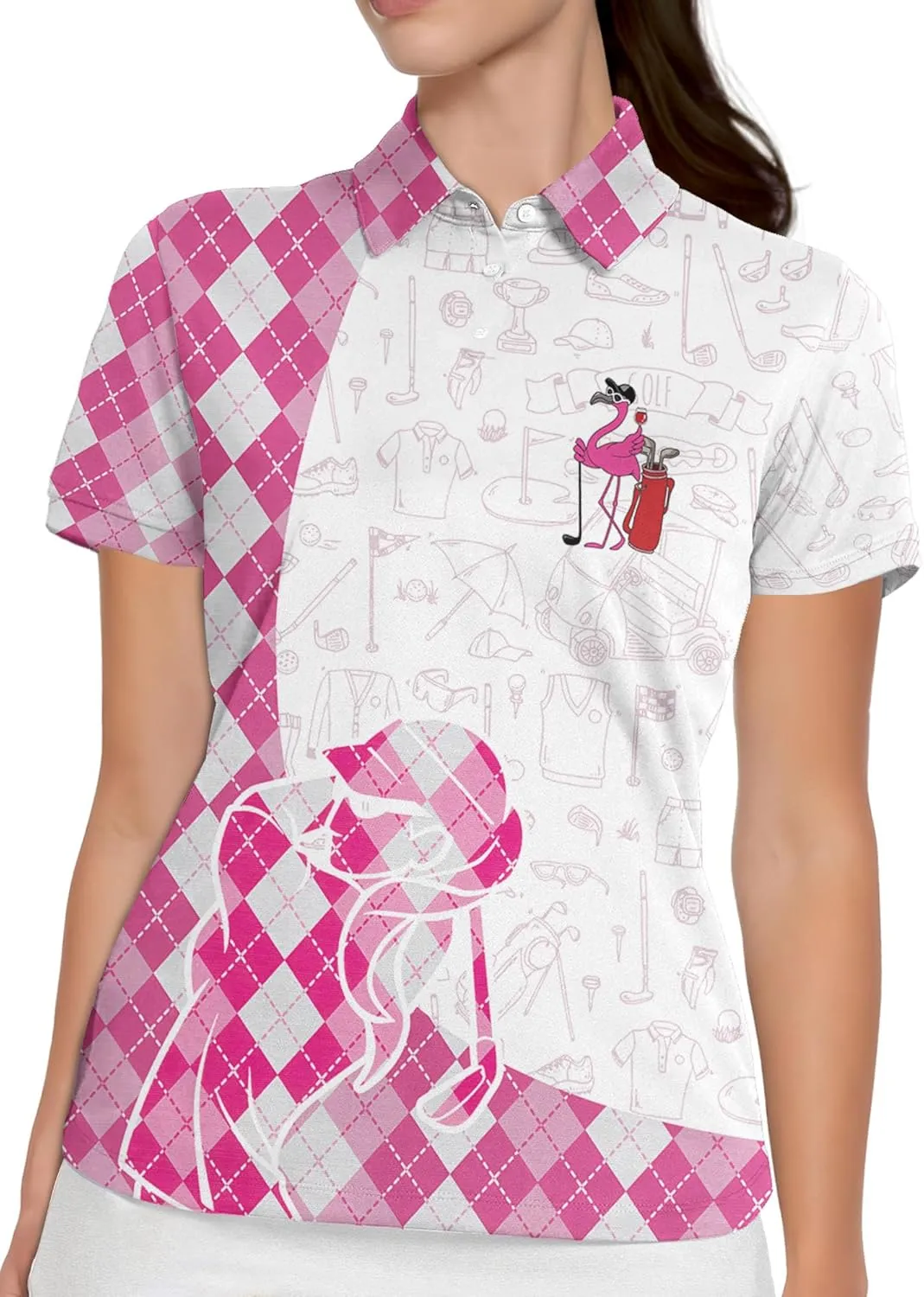 Womens Golf Shirt Polo Shirts for Women Golf Outfit Funny Gifts