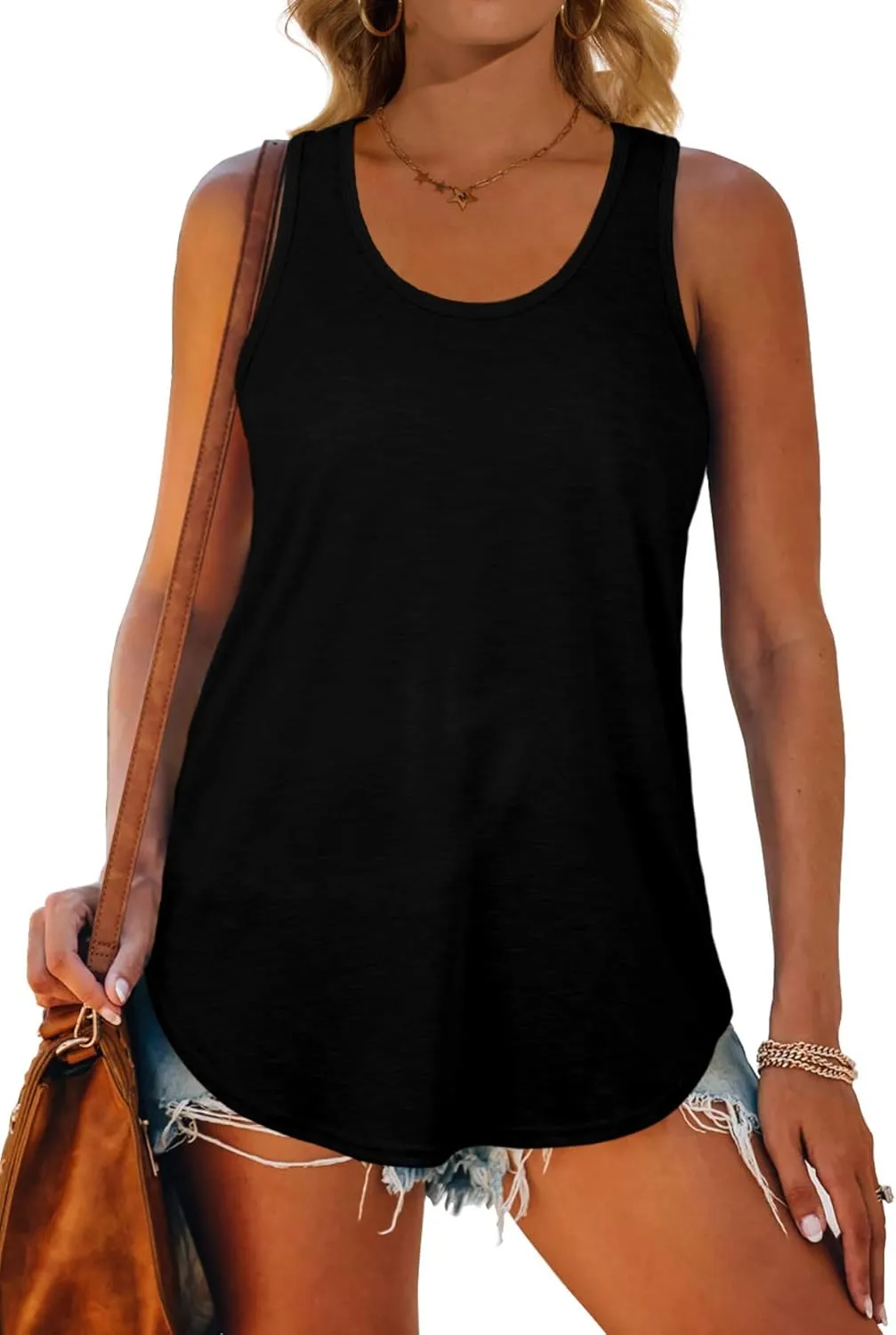 Womens Tank Tops Racerback Loose Shirts for Women Summer