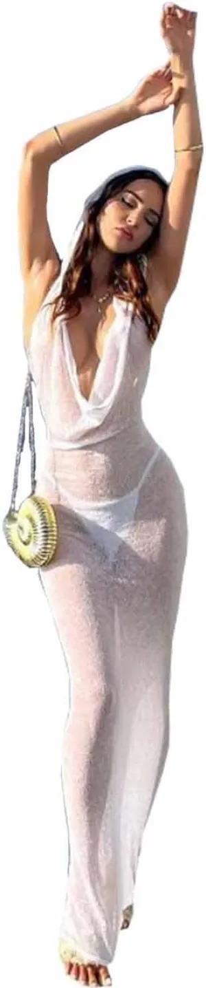 Women's Vintage Cloak Sleeveless Hooded Costume Sheer Lingerie Rave Outfits Long Maxi Cover Up Dress
