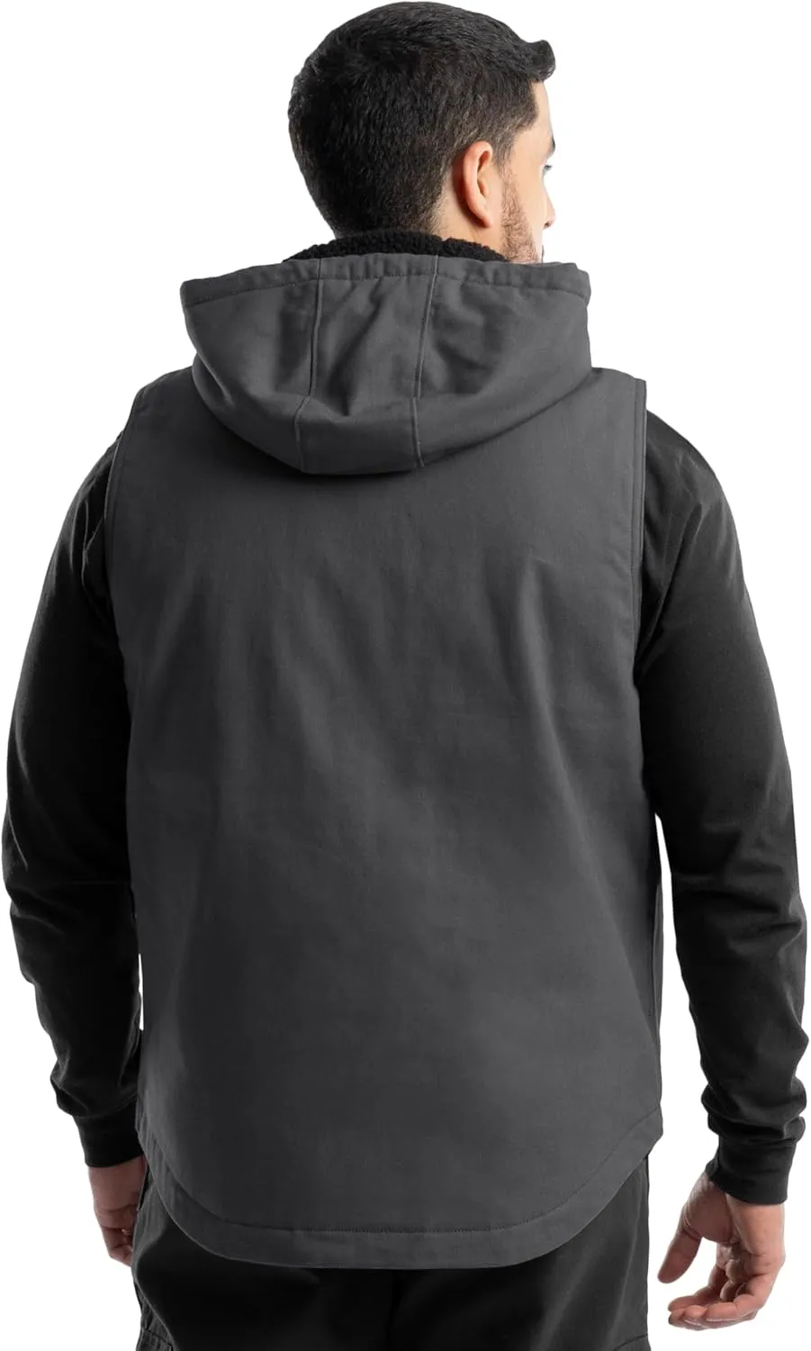 Wrangler Men's Sherpa Lined Vest with Hood