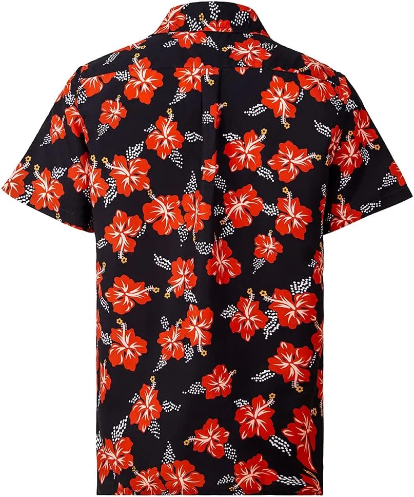 Year In Year Out Mens Hawaiian Shirt Regular Fit Hawaiian Shirts for Men with Quick to Dry Effect