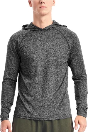 Zengjo Men's Lightweight Pullover Hoodie - Hooded Long Sleeve Workout Shirts