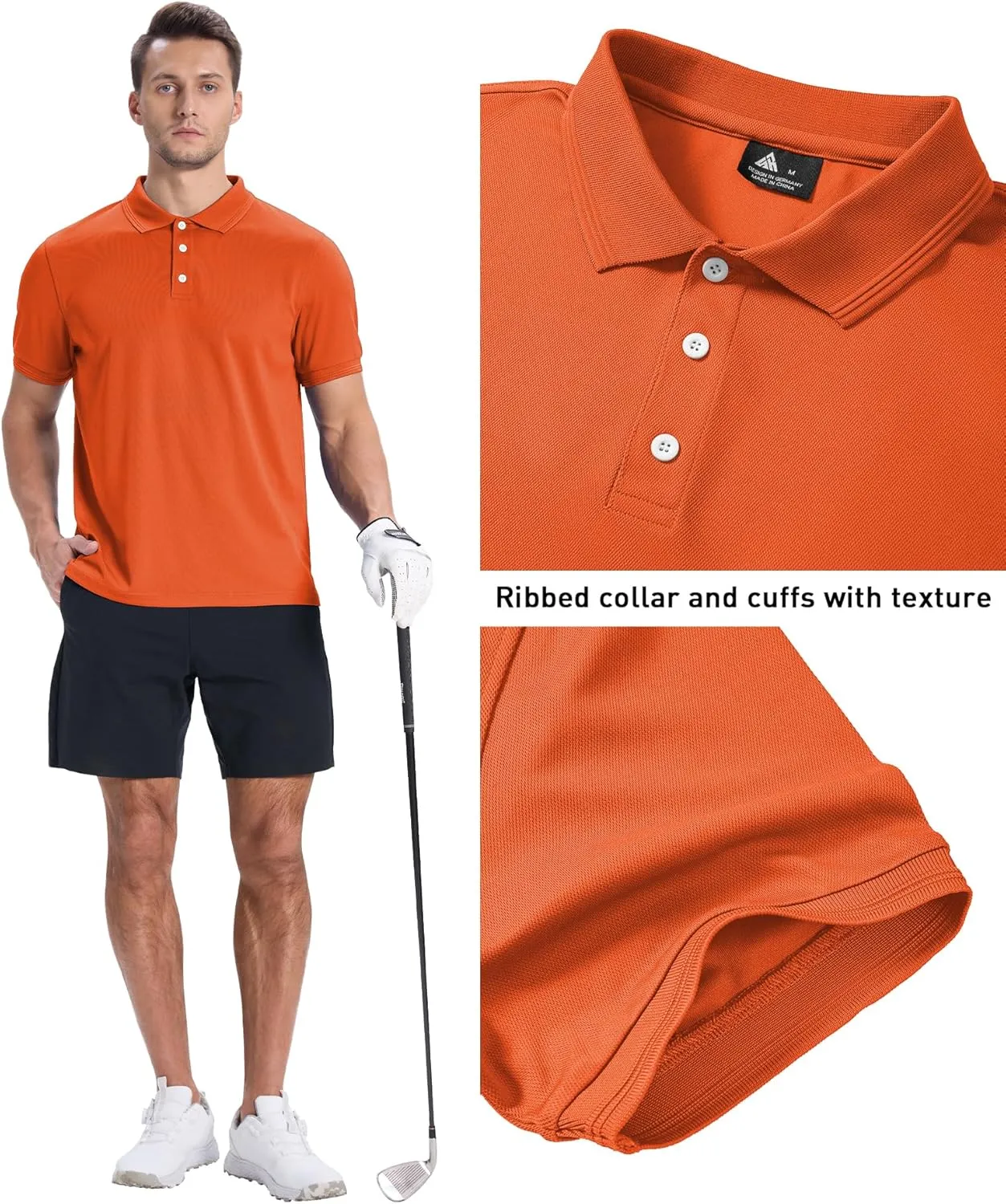 ZITY 3 Pack Mens Polo Shirts Short Sleeve Sports Moisture-Wicking Golf Shirt Business Causal Summer Tops